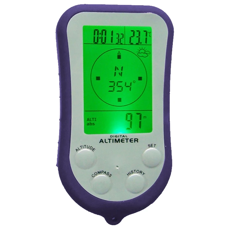 Good quality portable pocket auto altimeter led backlight multifunction outdoor digital compass altimeter digital