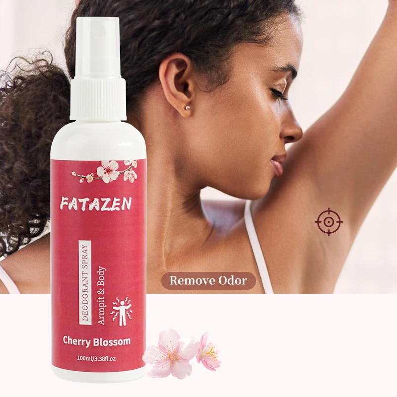 Cherry Blossom Private Label Stains Instantly Dry Deodorant Spray Natural Long Lasting Body Care Vegan Wholesale Deodorant Spray