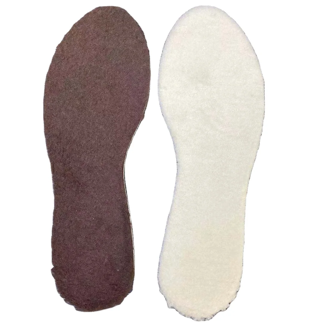 
wholesale Cuttable Size Comfort latex wool insole winter keep feet warm insoles 