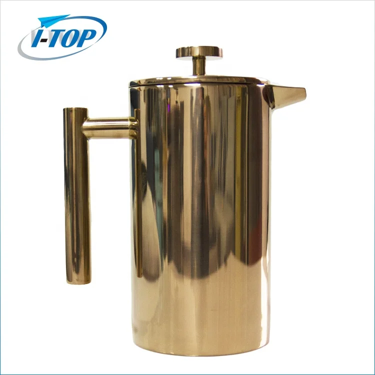 High Quality stainless steel double wall french press coffee maker 350/800/1000/1500ml