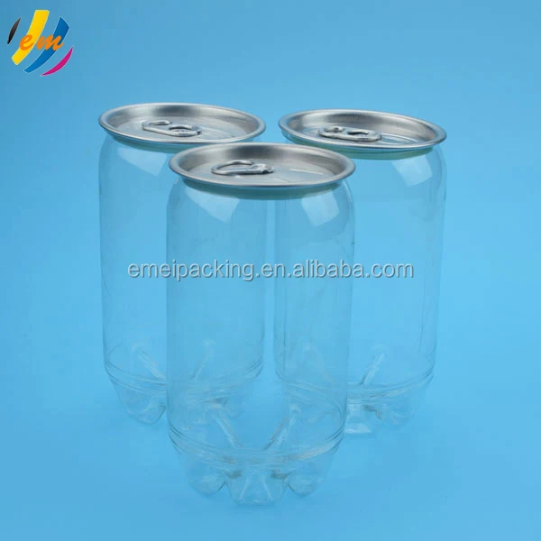Hot sale  in stock 250 ml 350 ml  500 ml  650 ml custom printing logo plastic  transparent soda can