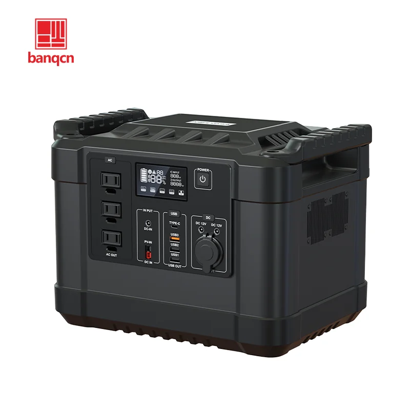 Banqcn AC USB Input Charging lifepo4 Camping Outdoor Emergency Energy System Portable Power Station with UPS function