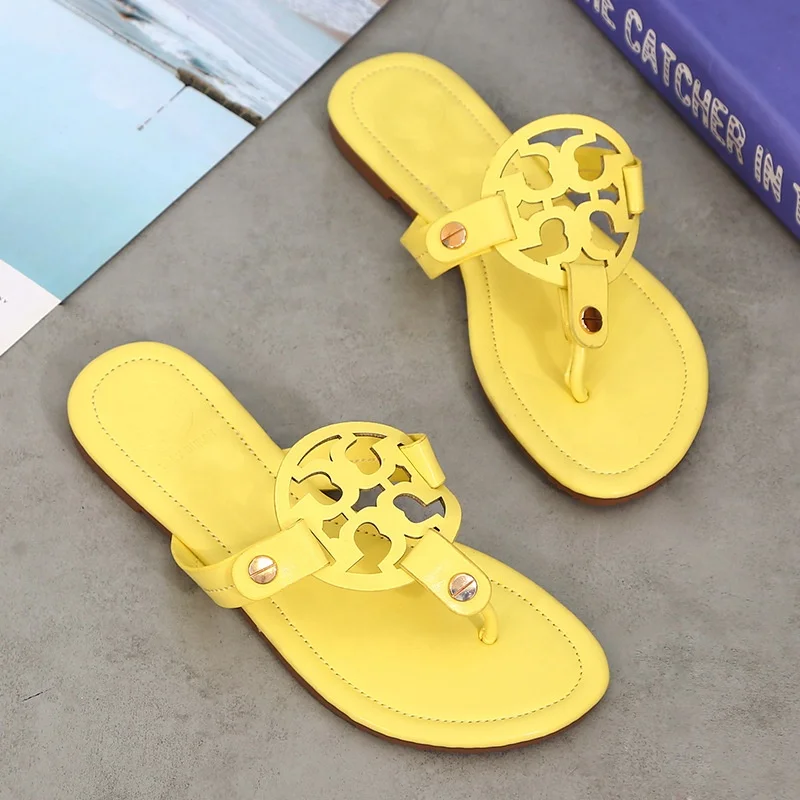 Luxury TB sandals summer flat sandals for women sexy beach thong slippers ladies flip flops