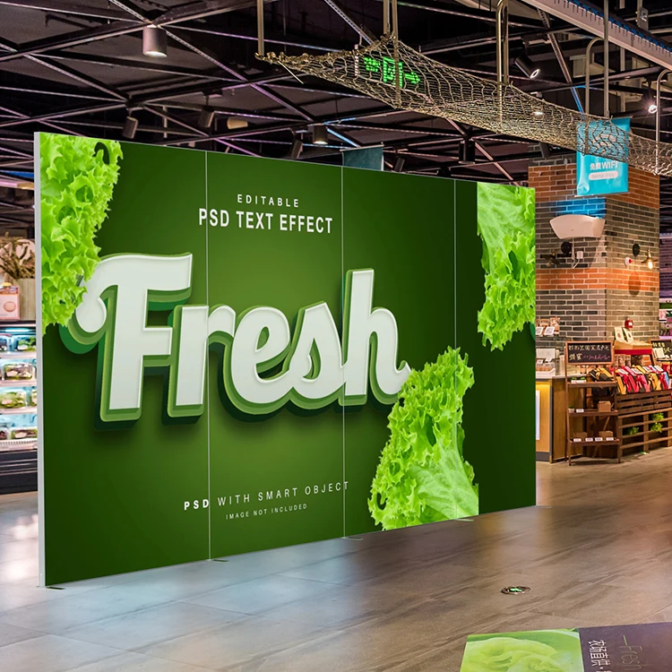 Lintel Foldable Textile Display Pop-Up Flextile Modular Backwall Tradeshow Display System Portable Exhibition Wall