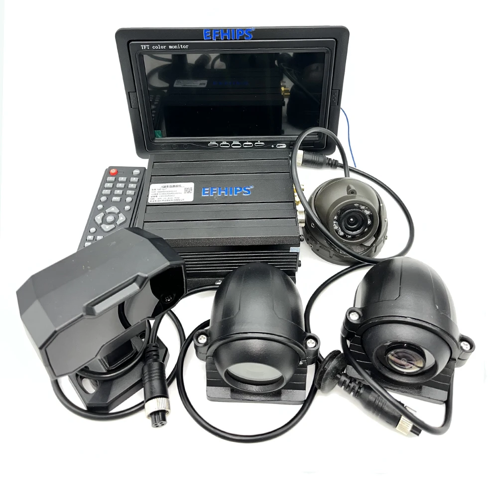 CCTV Car Video Recorder 3CH 1080P 720P Support SD Card Mobile DVR GPS WIFI for Truck Bus Taxi DVR Recorder Monitor with Reverse