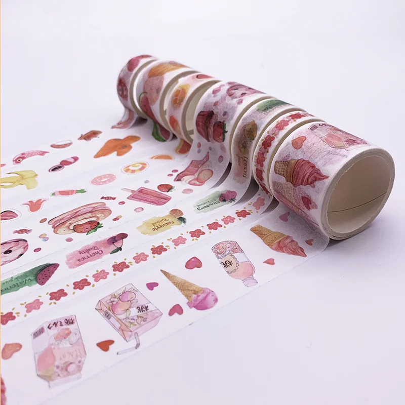 Wholesale Custom Adhesive Transparent Plastic Special Uv Ink Printing Hologram Clear Pet Washi Tapes