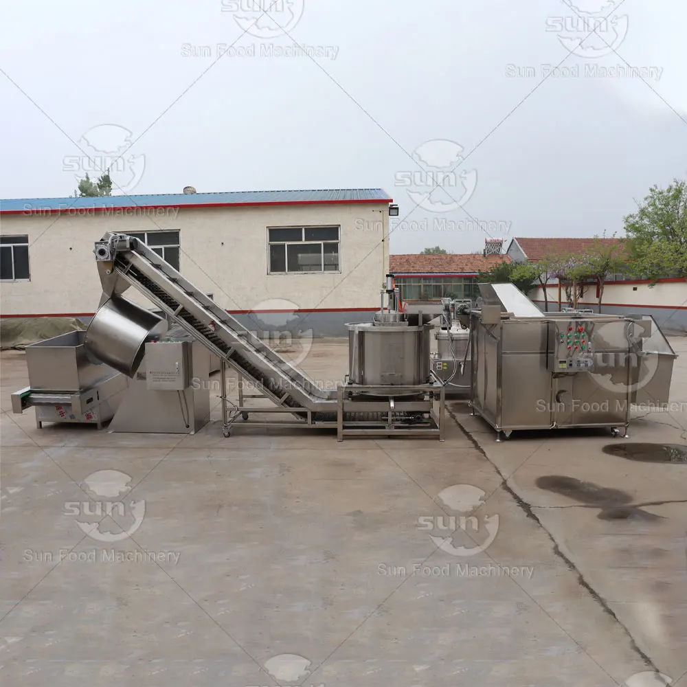 Small capacity broad bean fryer machine nuts frying line peanut fried machine