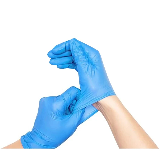 Eco Friendly Laboratory Work Home Tear Resistant Durable Blue Disposable Nitrile Powder Free Gloves