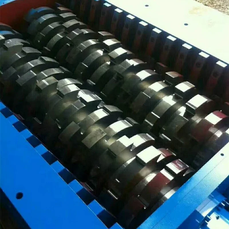 Мусорный пластик большой материал Twin Shaft Shredder Waste пластиковый