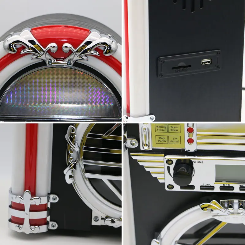 multifunctional wurlitzer Standing Digital w/built in speaker FM radio CD player and  retro jukebox machine