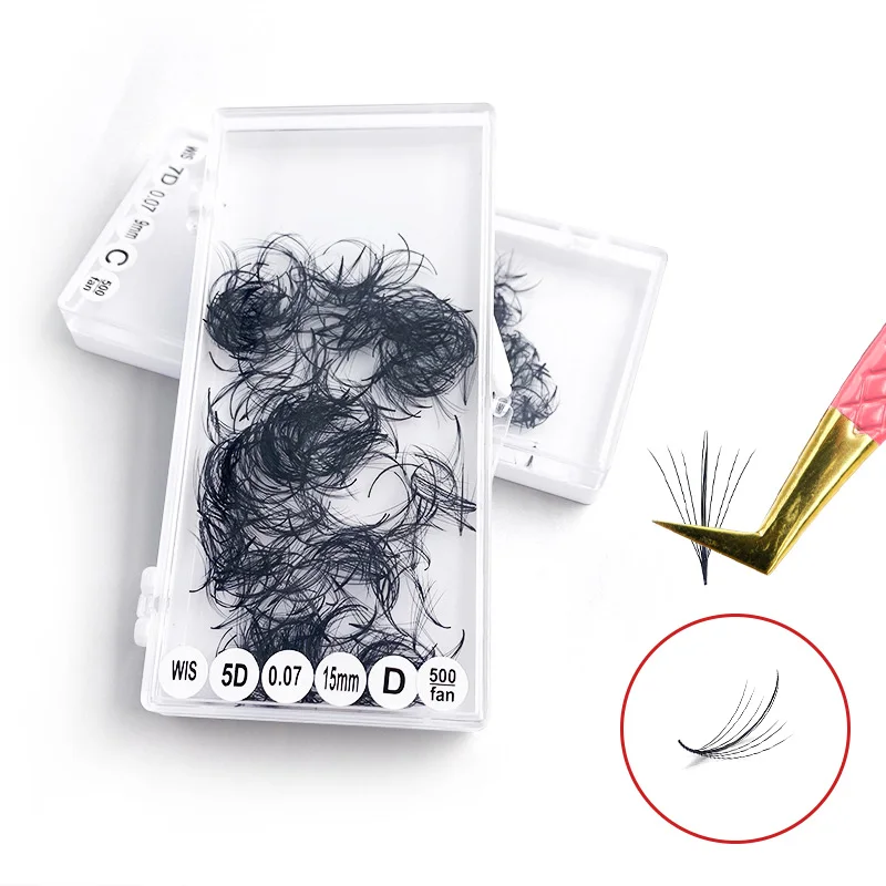 Pointy base wispy 5D 7D C CC D DD curl promade fans eyelash wispy extension loose fans