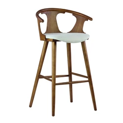 Wholesale Nordic Fashion Style Design Furniture Counter Hight Bar Stools Backrest and Cushion Bar Chair