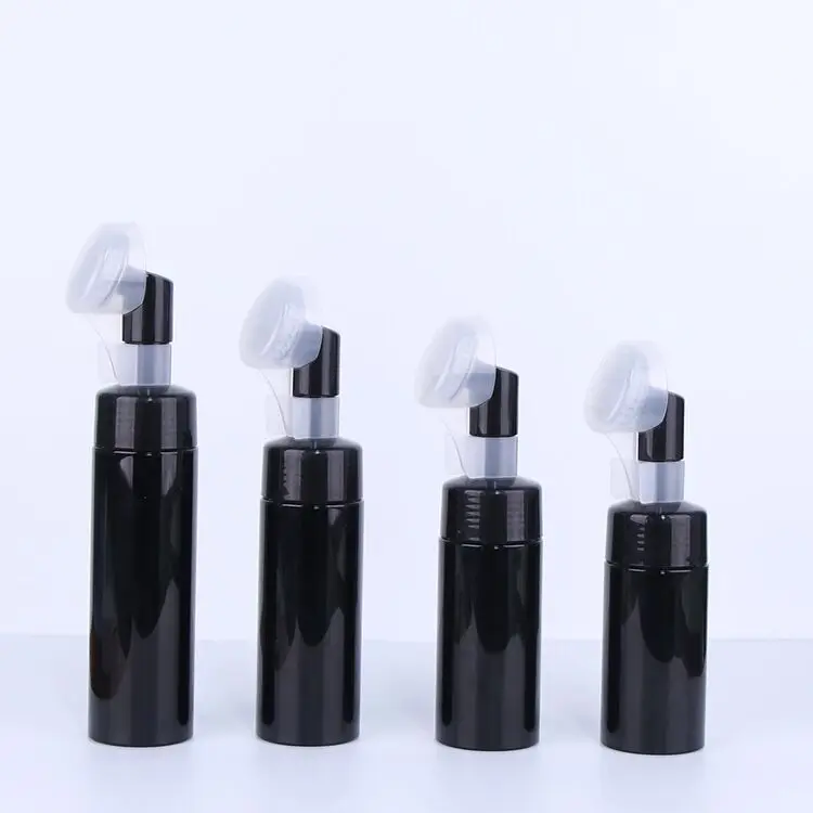 powder to plastic face wash foam wash bottle dispenser white brush and black foam bottle 16 oz