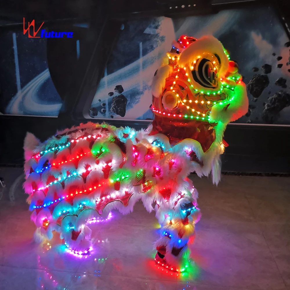 Festival costume Chinese lion dance performance led light lion