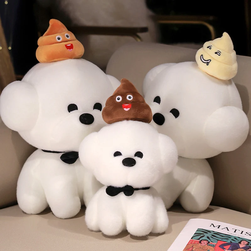 In stock factory wholesale high quality plush toys Poo dog stuffed dog doll for kids holiday gifts