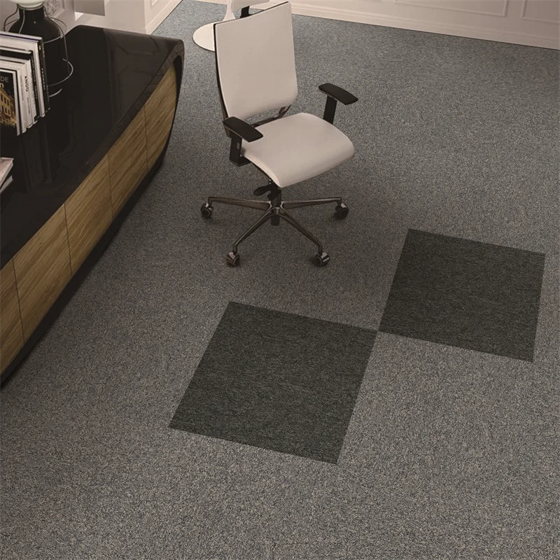 Tufted Commercial Office Hotel Home carpet Strip Cinema Carpet tiles PET surface PVC backing Stairway carpet