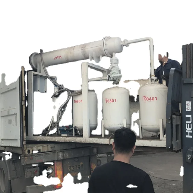 1-3Tons mini capacity used tyre pyrolysis oil machine to recycle diesel directly