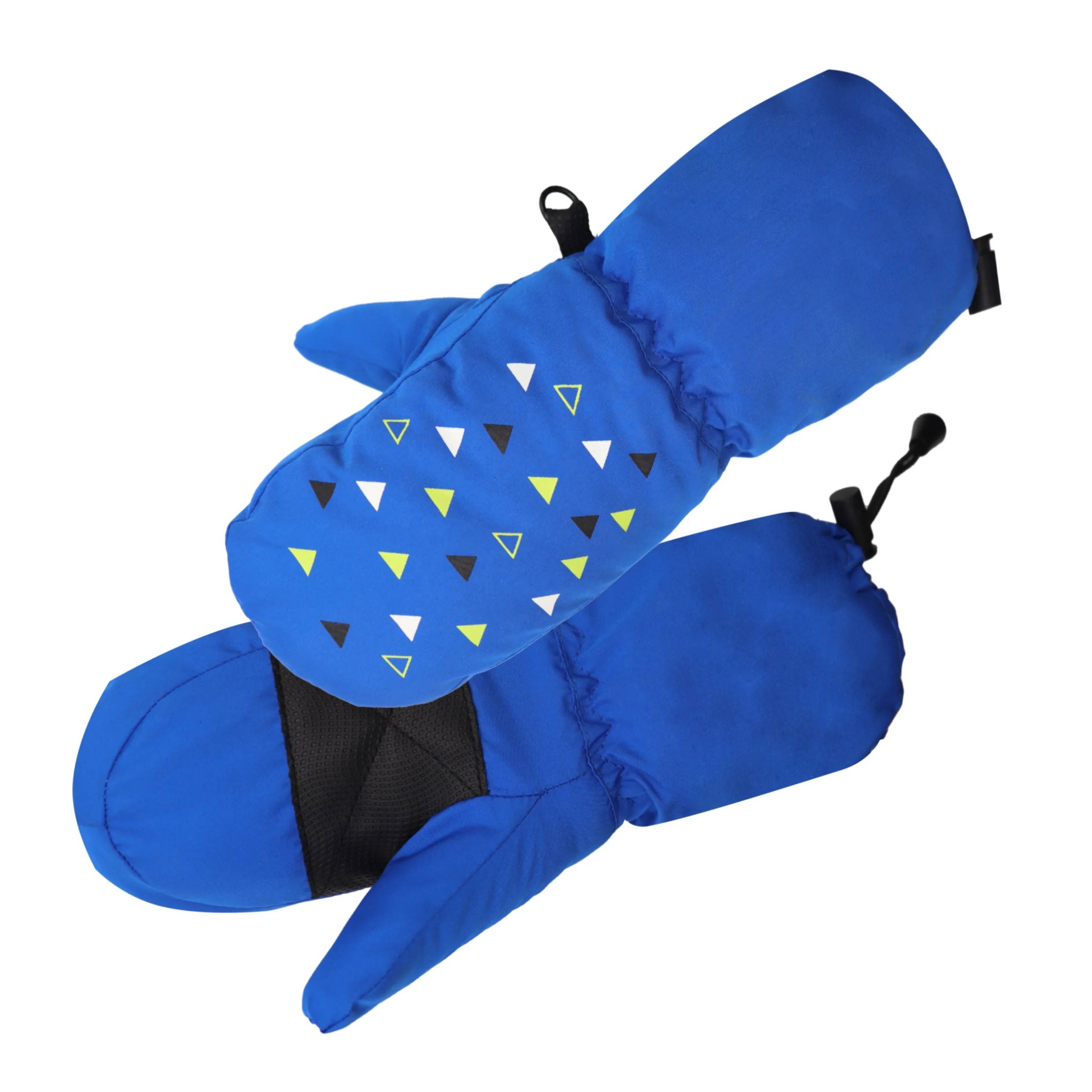 New Design full finger mitten Lengthen cuff pongee Ventilation winter snow ski gloves for kids