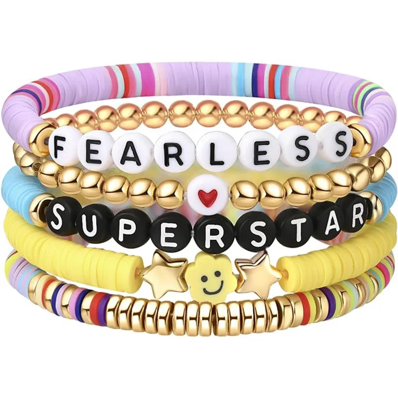 Customize Bohemian Letter Music Bracelet Handmade Taylor Friendship Exchange Bracelets