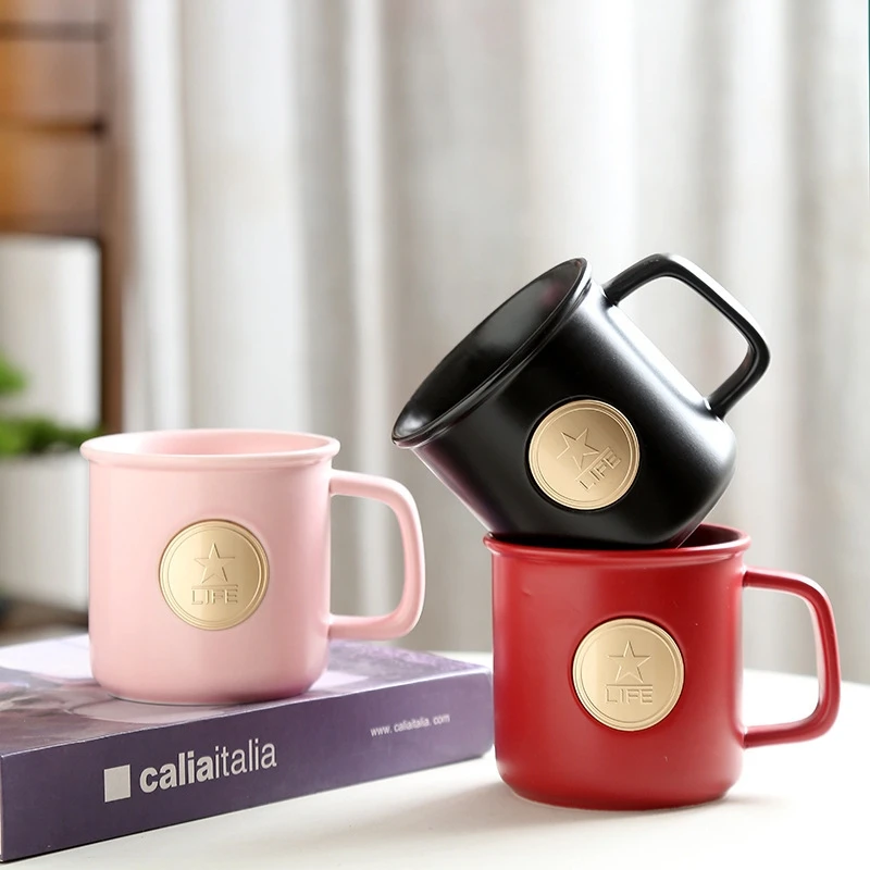 Custom Logo Printed Porcelain White Sublimation blank Tea Coffee Ceramic Cup Coffee Mugs With Lid