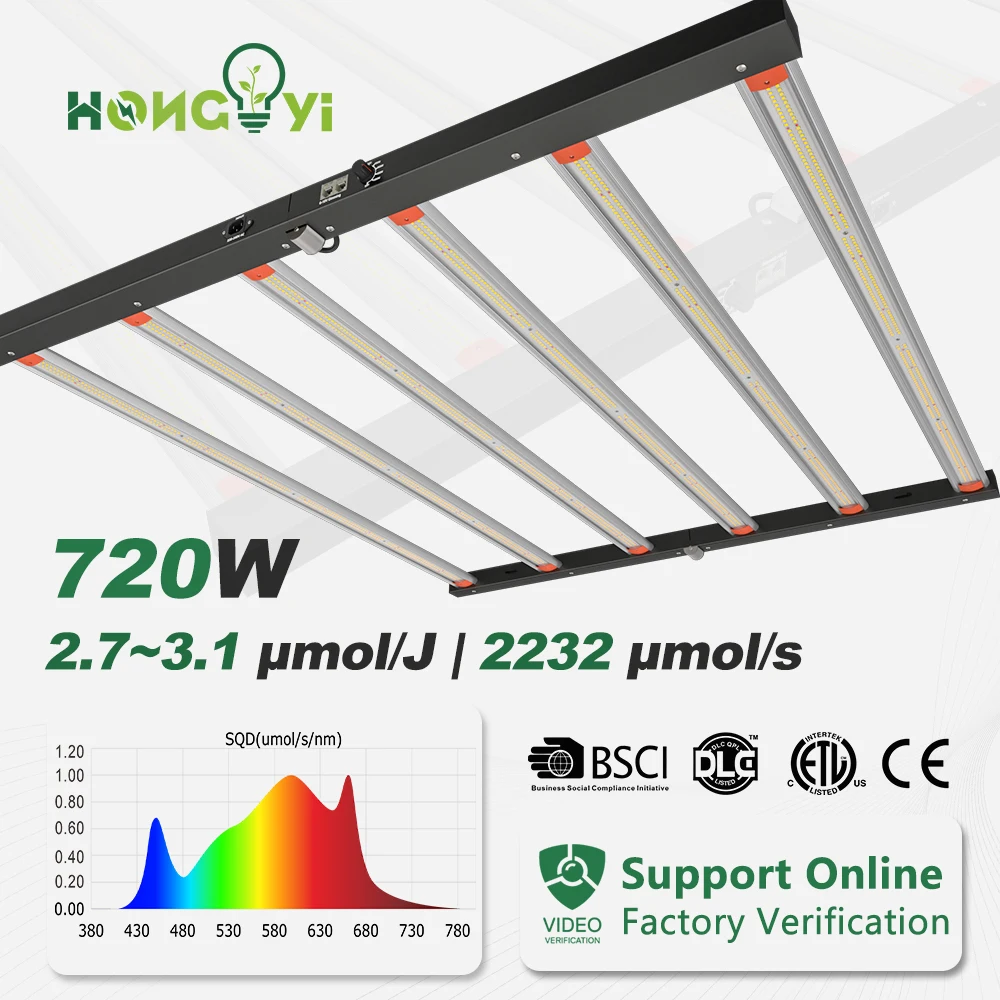 LED 720W Full Spectrum power supply inserted horticultural led grow light