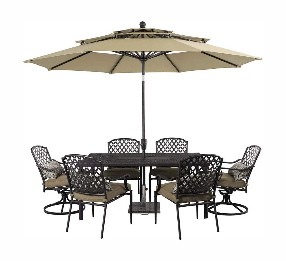 Outdoor Cafe Umbrella Custom Logo Fold Sun Shade Garden Market Golf Parasol Beach Patio Base Umbrellas For Restaurant