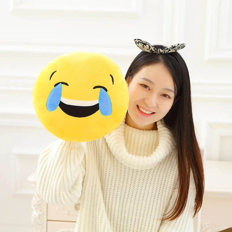 Manufacturer Custom Kawaii Emoticon Pillow Plush Toy Cartoon Stuffed Emoticon Plush Doll Kids Sleeping Doll Birthday Gift