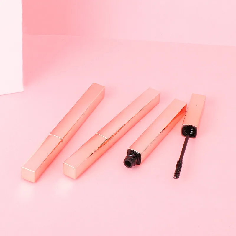 Low Moq Empty 3ml 4ml 5ml Square Eyelash Tube Gold Aluminum Gold Mascara Tube