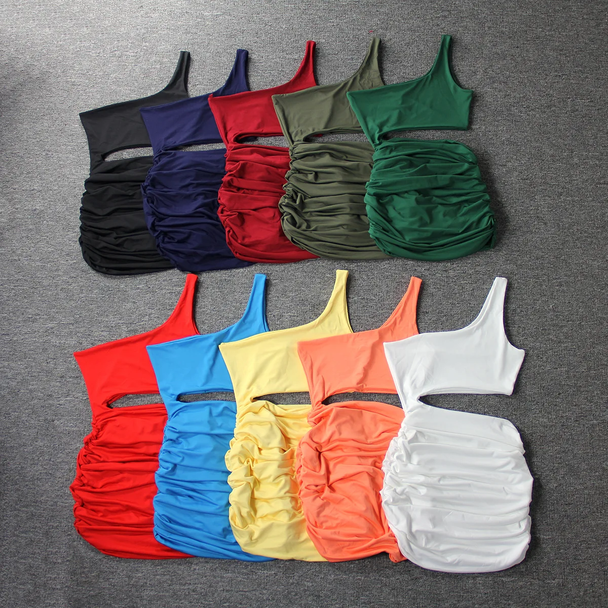 cheap price korean girl cut out sexy tight mini dresses 2023 summer clothes for women dress