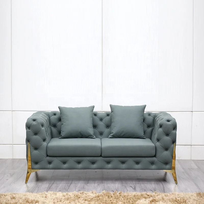 (SP-SF216-2) Design High Quality Lounge Living room Modern Hotel Furniture 2 Seats Leather Sofa