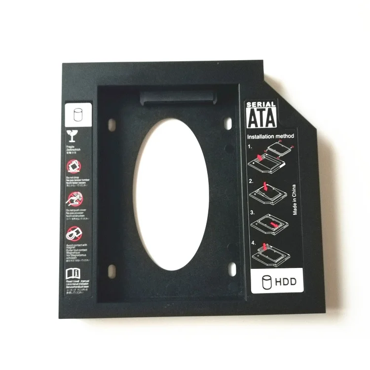 plastic 2.5inch 2nd HDD 9.5/12.7mm SATA3.0 SSD Bracket adapter second hard driver disk caddy