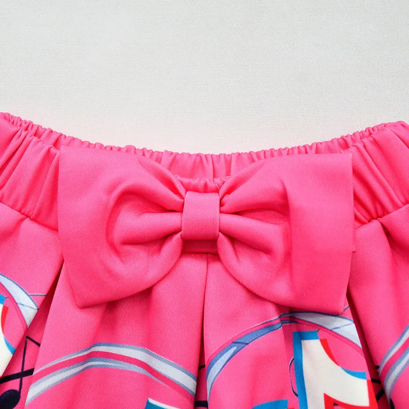 Fashion Summer Kids Girls Clothing Sets 3 Pcs WhiteT-shirt Skirt Sets For Girls Clothes 2-7 Years