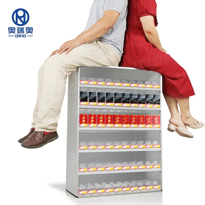 Full Aluminium Material tobacco shelf cigarette dispenser cabinet display racks auto feed