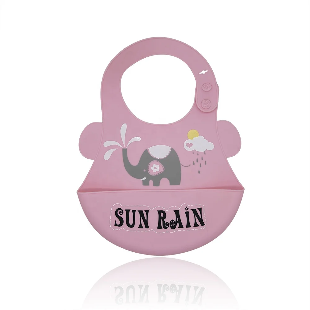 Factory wholesale good quality BPA free silicone baby bibs