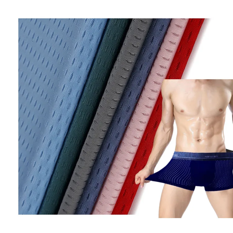 Hot selling  84% polyester 16% spandex  fabric Knitting  fabric  polyester mesh shorts  for sports wear