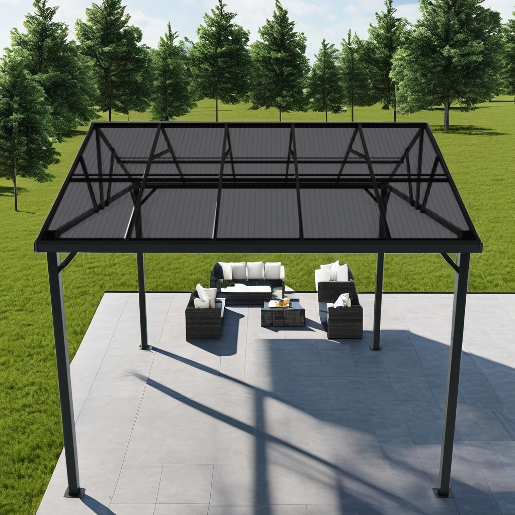 High Quality A-Shape Outdoor Aluminum Carport with Powder Coated Frame