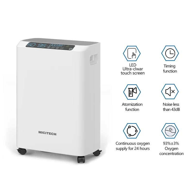 MICiTECH home and travel use hot sale hospital equipment psa oxygen portable oxygen-concentrator with battery oxygene generator