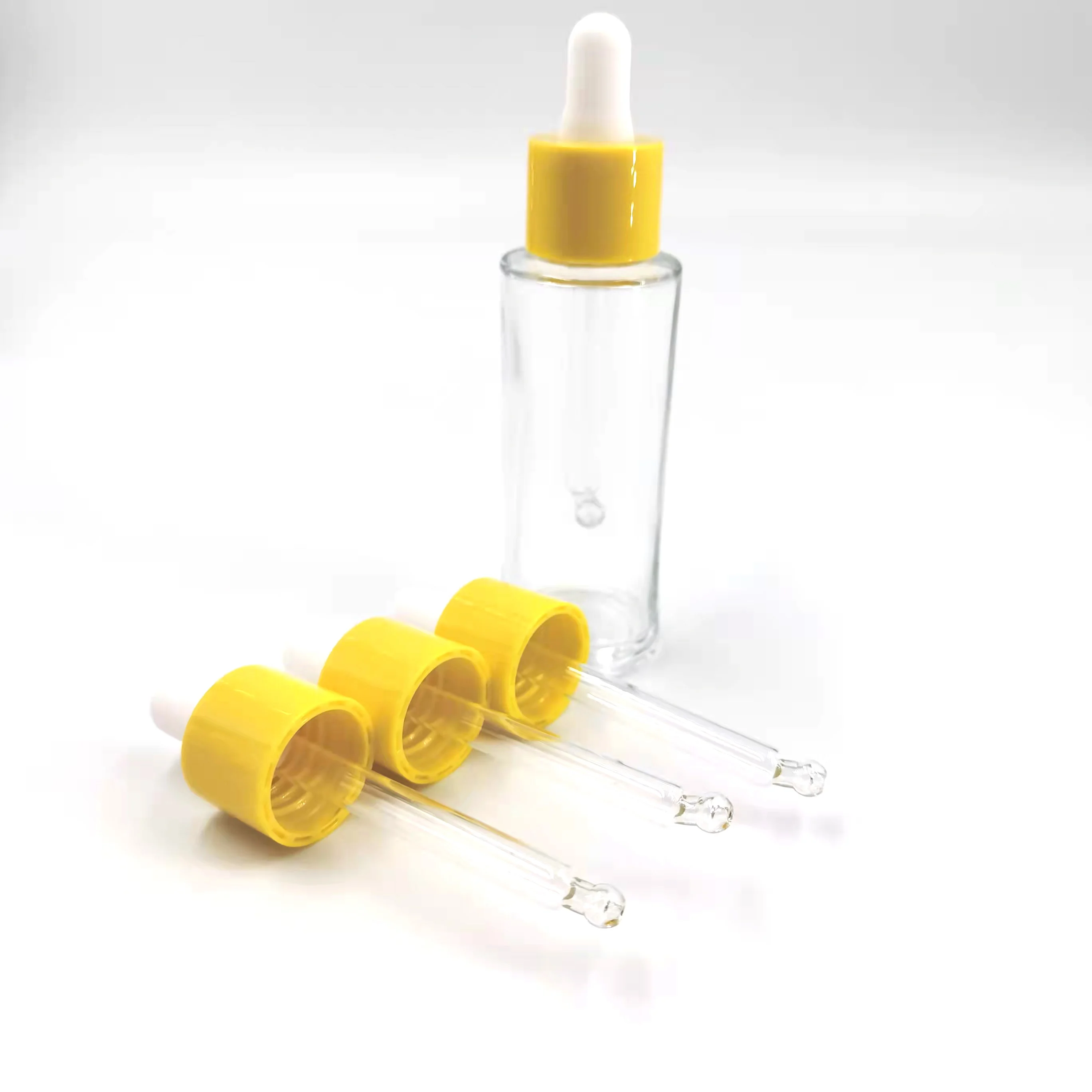 24/410   Blue Empty Boston Round Essential Oil Glass Dropper Bottle With Logo