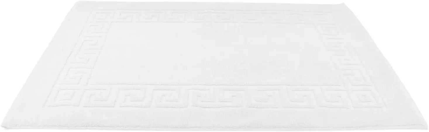 Wholesale 100% cotton Jacquard White Bath Mat Absorbent, Quick Dry, Shower Room