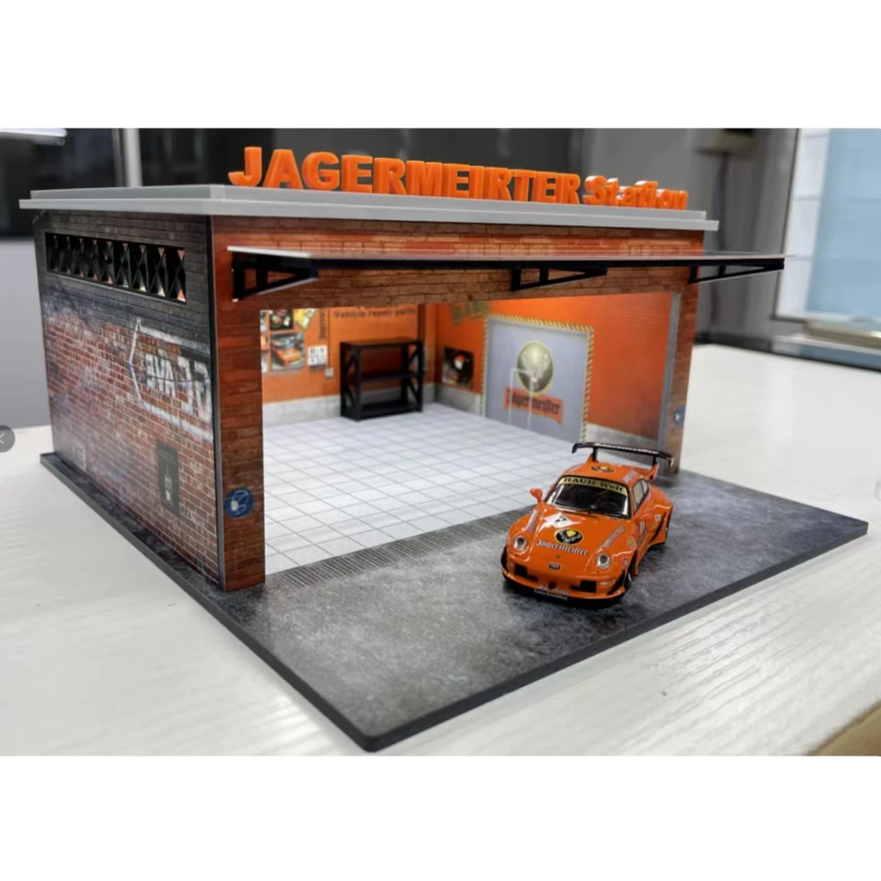 1:18 Alloy Car Model Acrylic Display Box Of Underground Parking Garage Simulation Alloy Car Model 2 Parking Lot