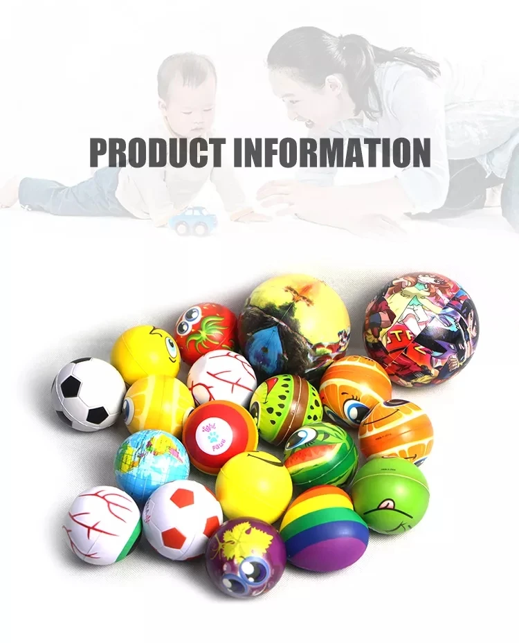 Toy Balls Children  Sport Pu Ball Promotional Stress Pu Toy Balls