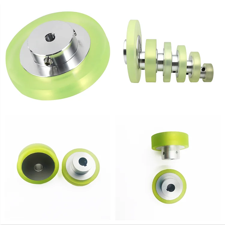 Custom high precision length measuring rotary wheel PU coating encoder wheel