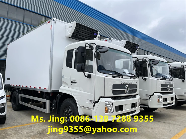DONGFENG 6 Wheels 6.1M 15 Tons Refrigerated Cold Room Van Truck With Tail Lift