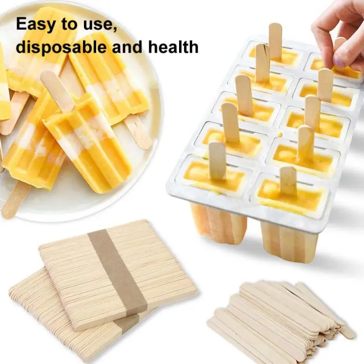 50 шт. Diy летнее Мини одноразовые деревянные палочки для
