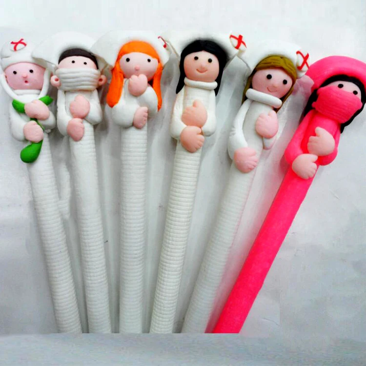 NP-006 advertising promotional custom pens doctors and nurses series soft clay pens