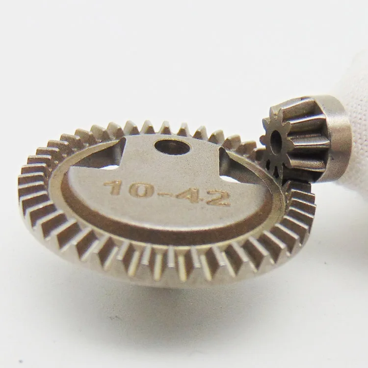 Powder metallurgy hardened sintered buy custom differential transmission mini small metal bevel set crown pinion gear