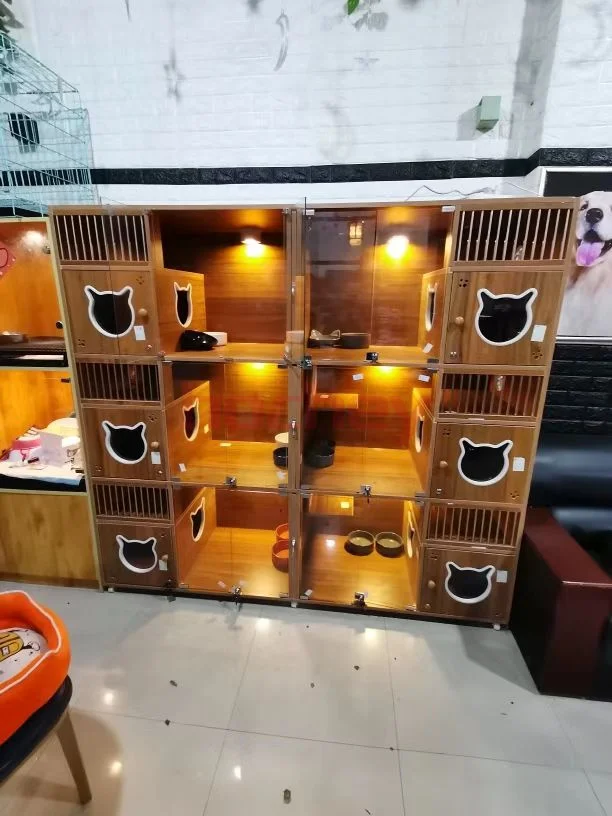 MT Medical 3-story Cat Wood Villa Pet Cat Cage Villa Furniture Large Luxury Cat Villa Cage