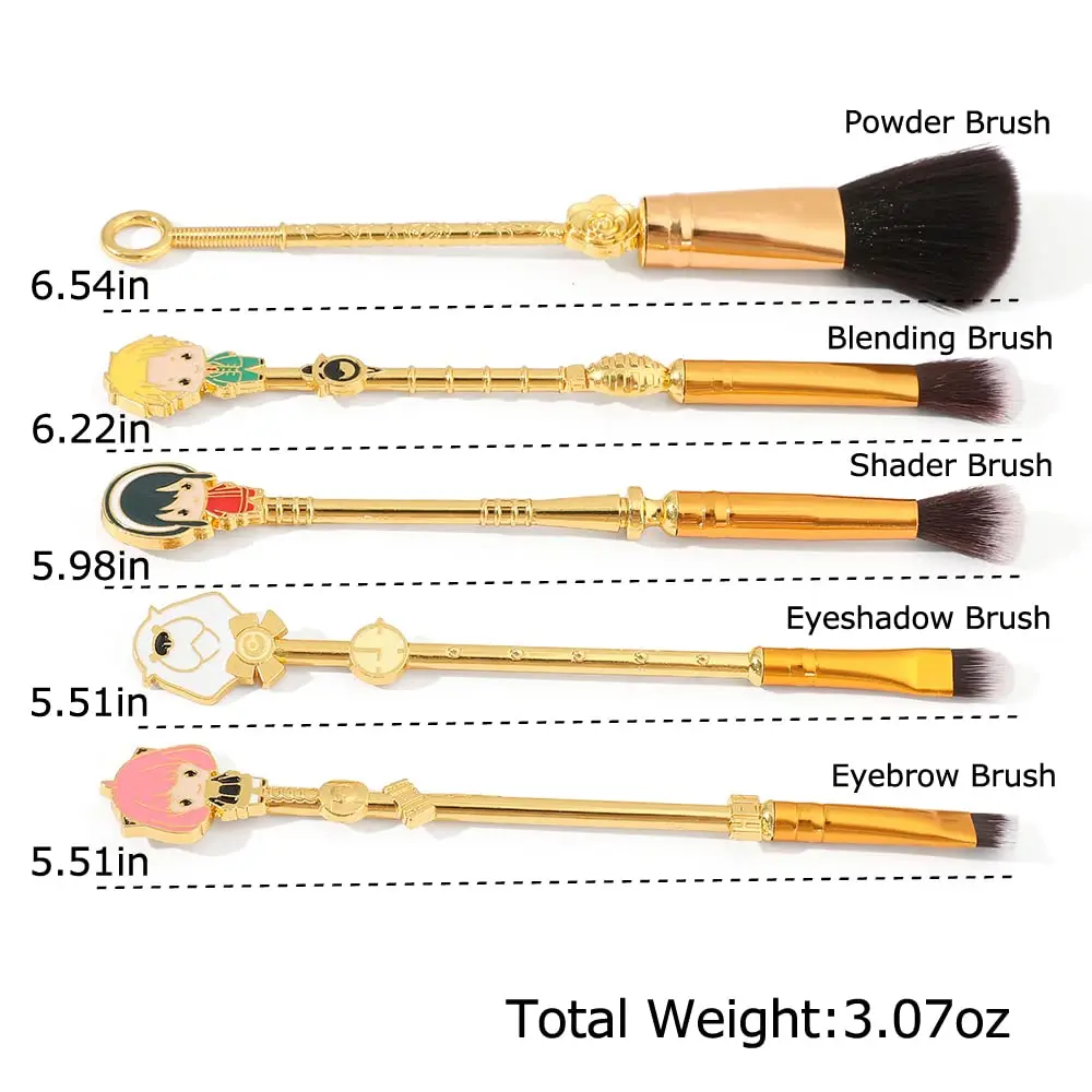 Spy x Family Makeup Brushes Anime Anya Yor Forger Merch Foundation Eye Shadow Concealer Highlight Eyebrow Brush Set