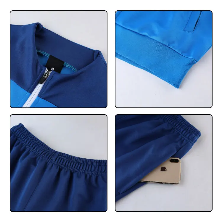 Football Uniforms High School 2022 New Men Soccer Jerseys Sets Running Jackets Sports Long Sleeve Jacket Football Tracksuit