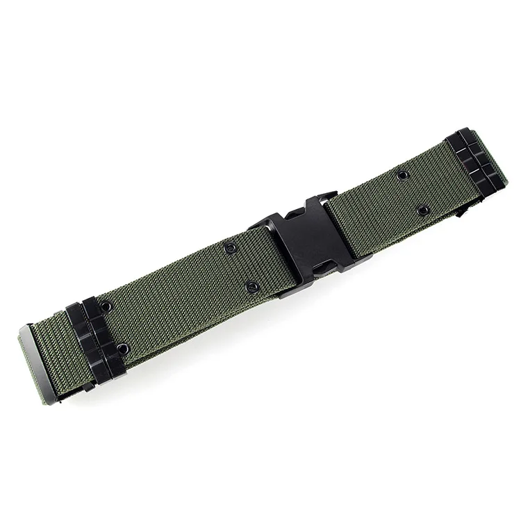 Unisex Polyester Sailcloth Belt Woven Tactical Uniform Belt Stylish Alloy Buckle Comfortable Fashionable Belt